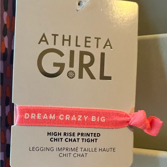Athleta Girl - NWT - High Rise Tight - multi color -XL - Hair Tie Incl. - Picture 8 of 8